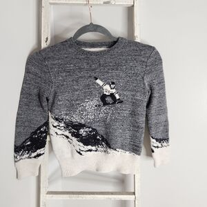 GAP kids sweater small 6-7 snowboarding ribbed hem